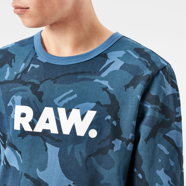 G-Star RAW® Dutch-Camo Core Sweater Light blue detail shot