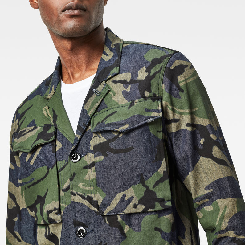 G-STAR® Vodan Worker Overshirt Green detail shot