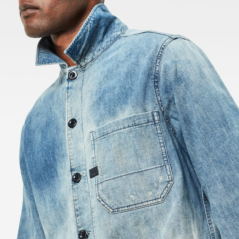 G-STAR® Blake Overshirt Hellblau detail shot