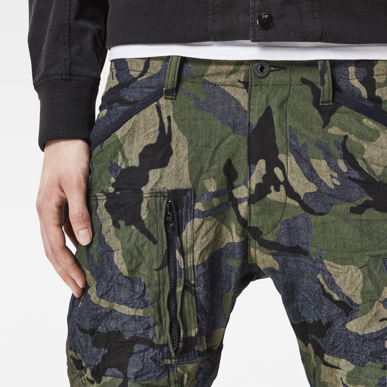 G-Star RAW® Powel 3D Tapered Cuffed Pants Grün detail shot