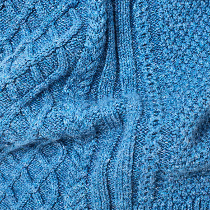 G-Star RAW® Affni Cable Knit ミディアムブルー fabric shot