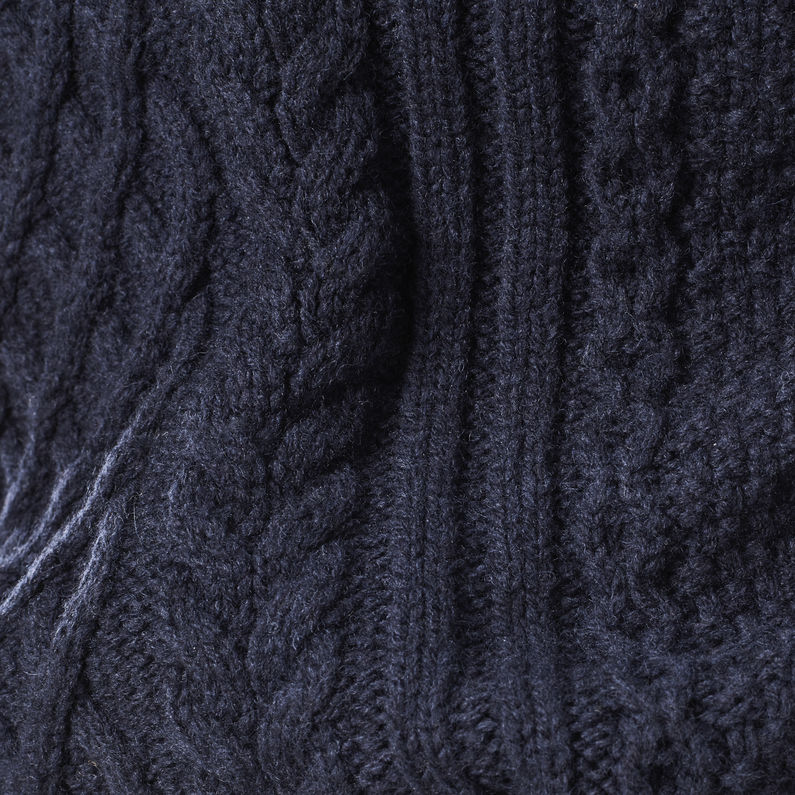 G-Star RAW® Dadin Hybrid Knit Bleu foncé fabric shot