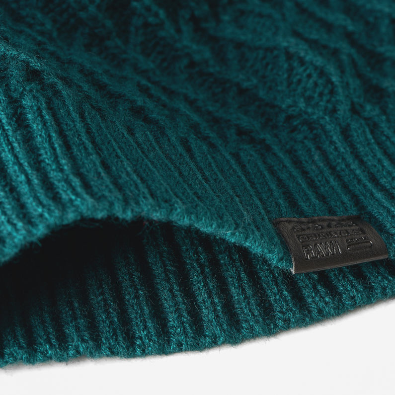 G-STAR® Luza Beanie Green detail shot buckle