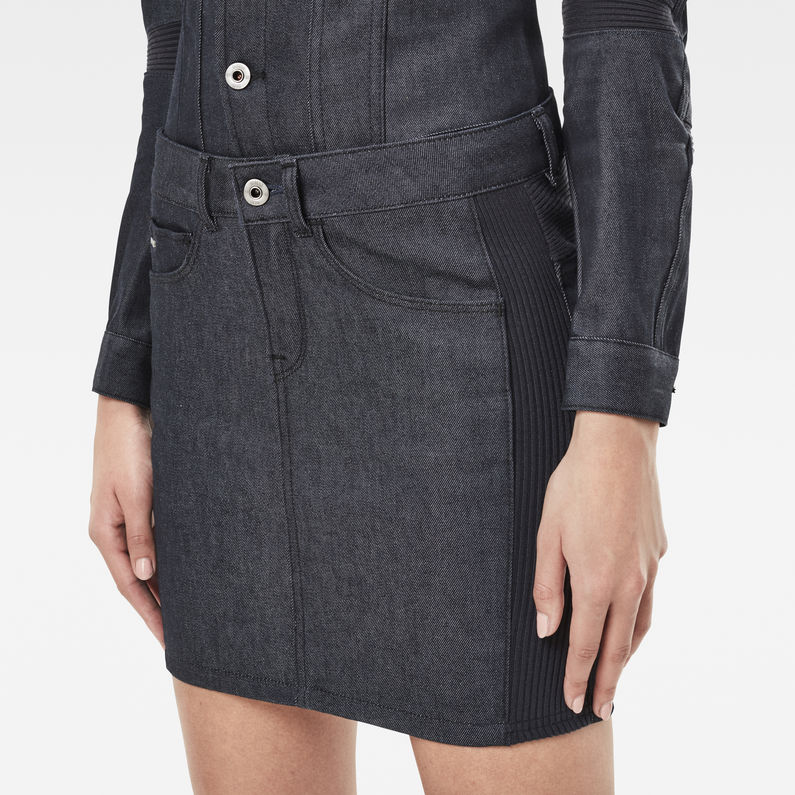 G-STAR® Motac Slim Mini Skirt Bleu foncé detail shot