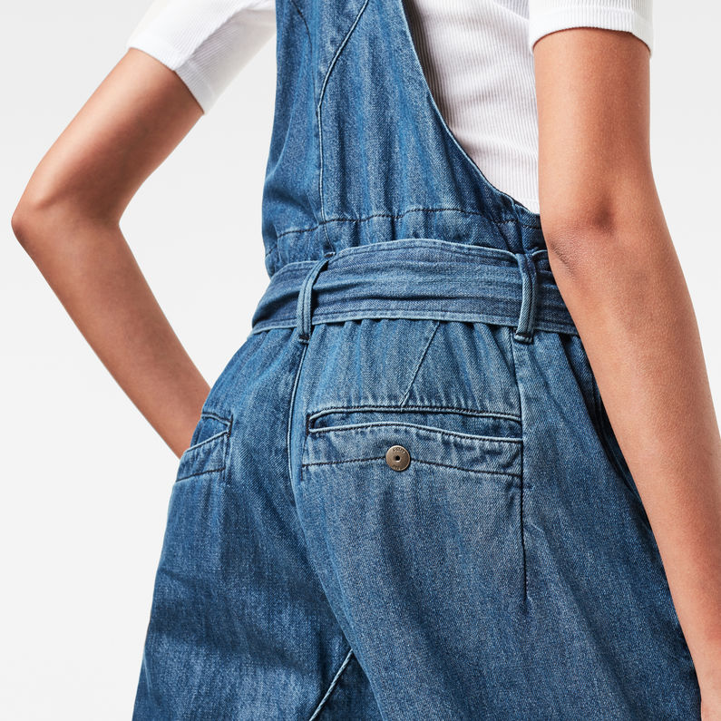 G-STAR® Bronson Paperbag Waist Overalls Medium blue detail shot