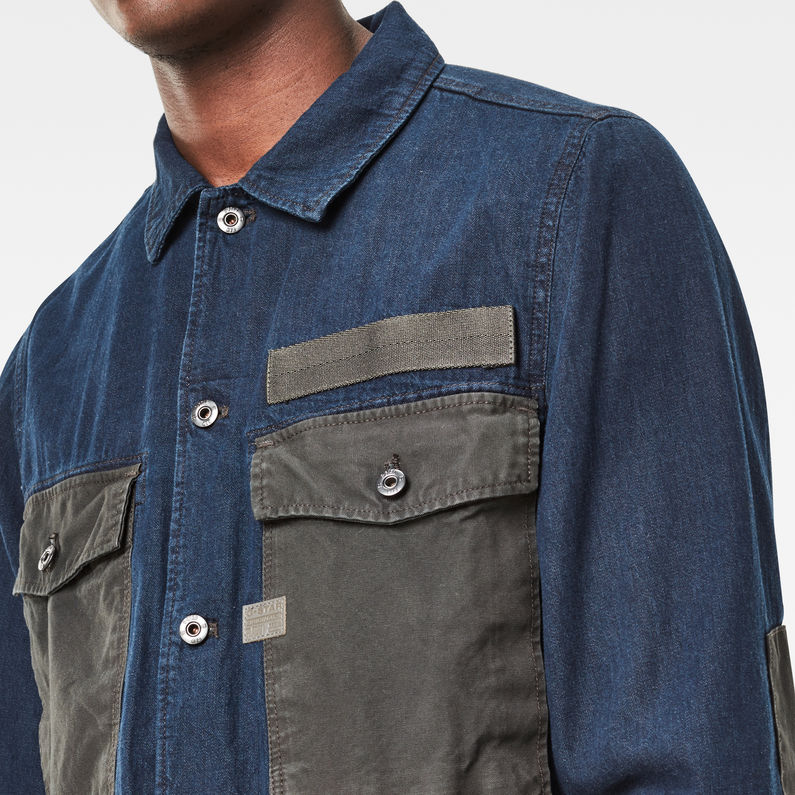 G-Star RAW® Type C Army Overshirt Dark blue detail shot