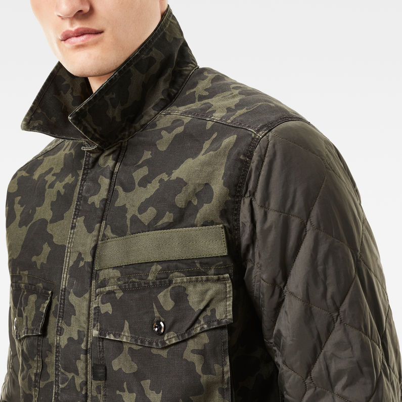 G-STAR® Type C Hybrid Padded Overshirt Green detail shot