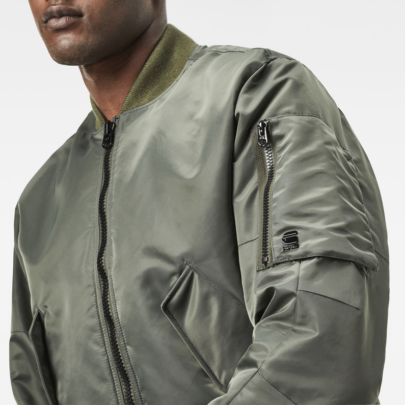 G-STAR® Rackam Bomber Green detail shot