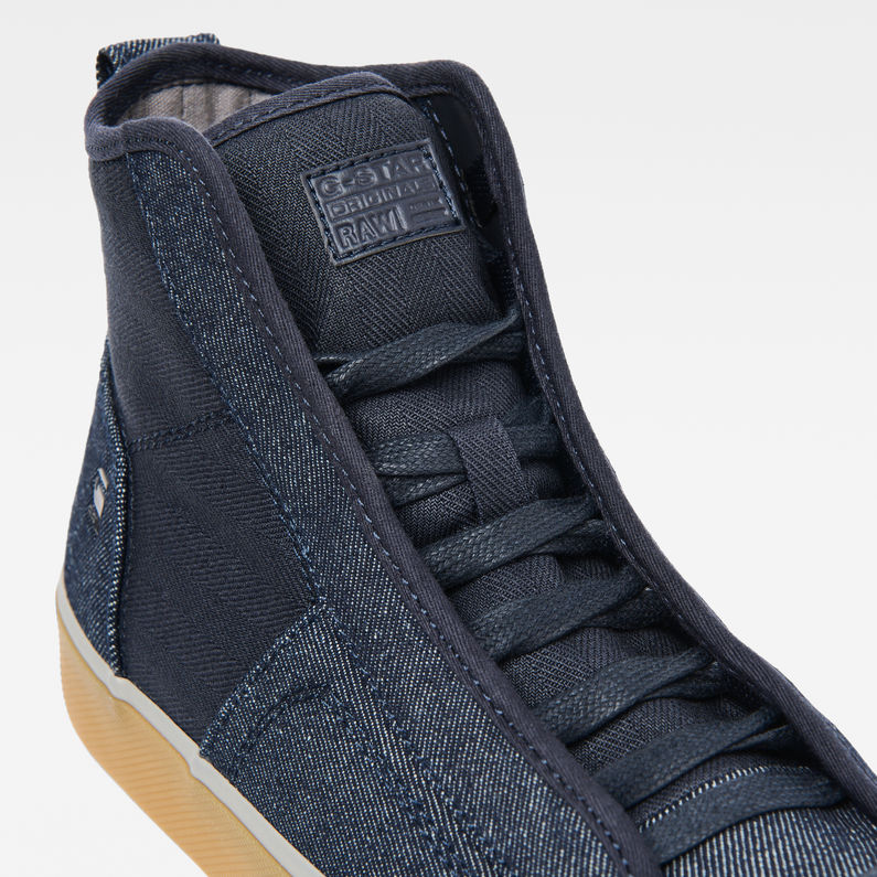 G-Star RAW® Scuba Denim Mid Sneakers Donkerblauw detail