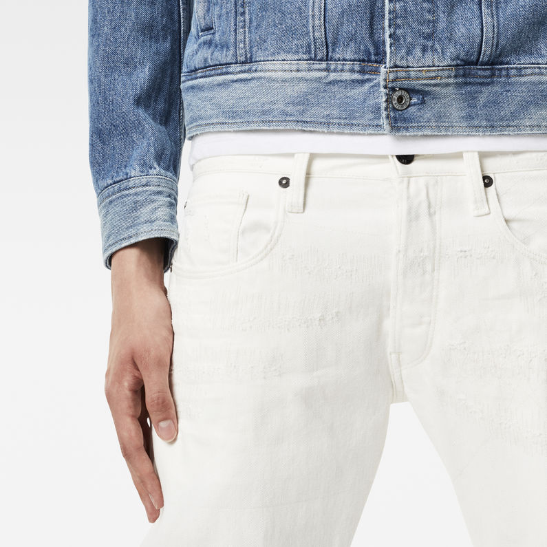 G-Star RAW® 3301 Moto-Restored Tapered Jeans White