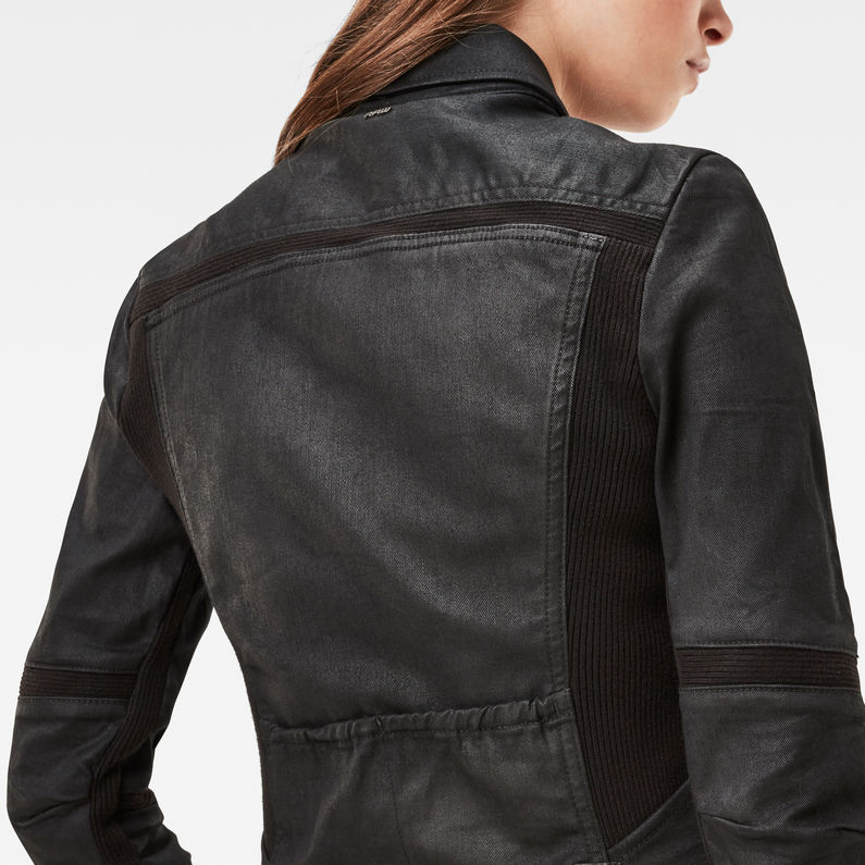 G-Star RAW® Motac Slim Denim Jacket Zwart detail shot