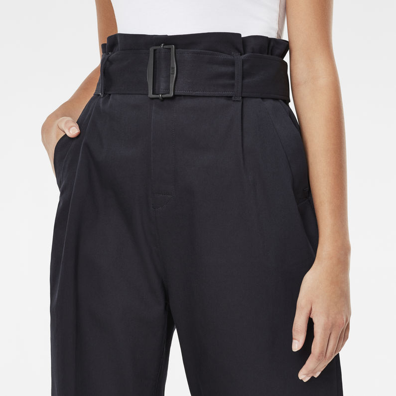 G-STAR® Bronson XL Paperbag Pant Schwarz detail shot