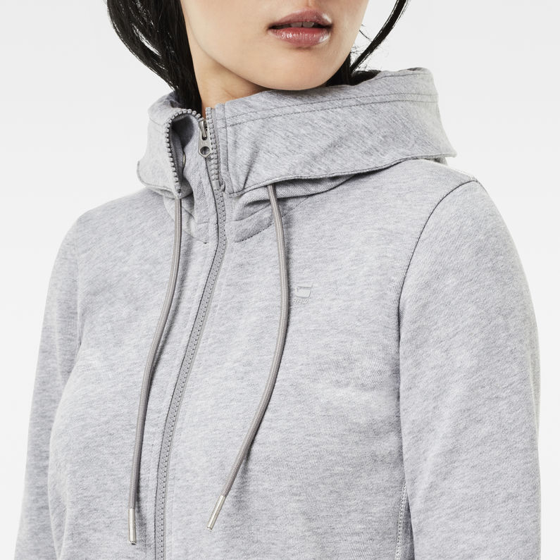 G-Star RAW® Polax Hooded Zip Sweater Grey detail shot