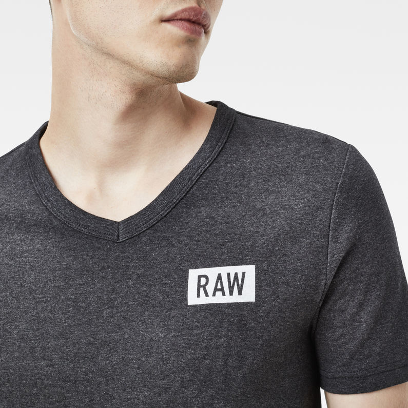 G-Star RAW® Drillon V-Neck T-Shirt Grey detail shot
