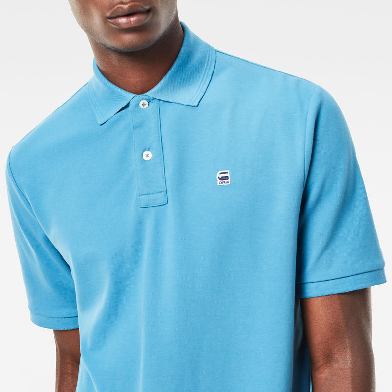 G-Star RAW® Dunda Polo T-Shirt Mittelblau