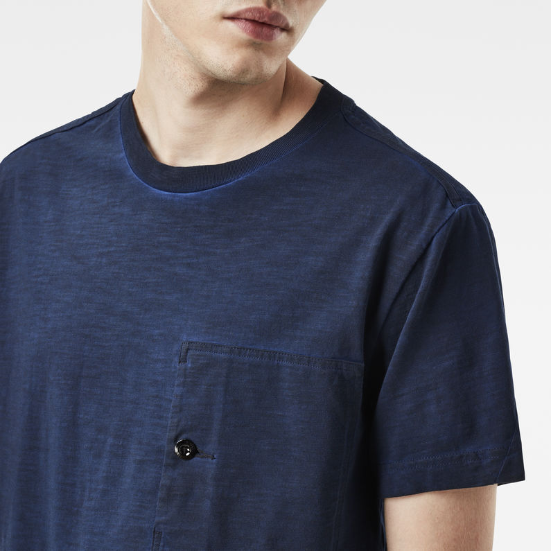 G-Star RAW® Stalt Relaxed T-Shirt Dark blue detail shot