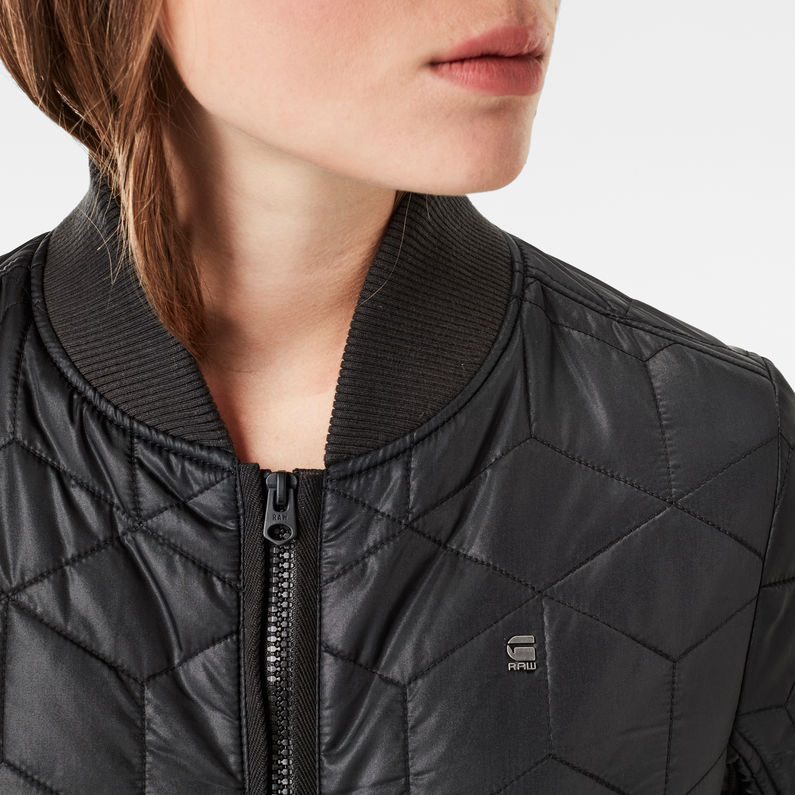 G-Star RAW® Meefic Sundu Quilted Overshirt Black detail shot