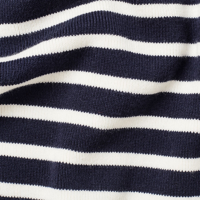 G-Star RAW® Exly Stripe Dress Bleu foncé fabric shot