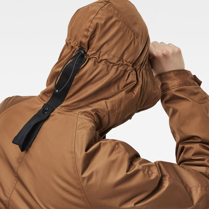 G-Star RAW® Strett Parka Braun detail shot
