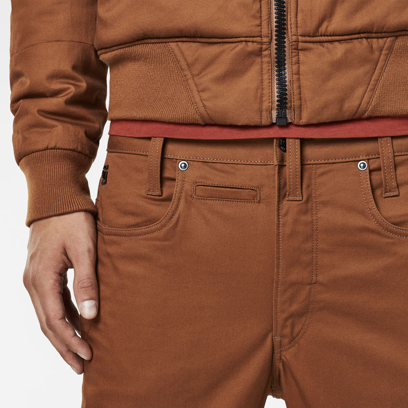 G-Star RAW® D-Staq 3D Tapered Pants Brown detail shot