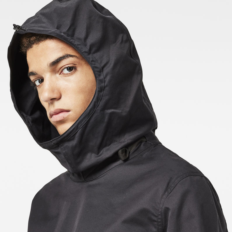 G-Star RAW® Trozak Hooded Overshirt Black detail shot