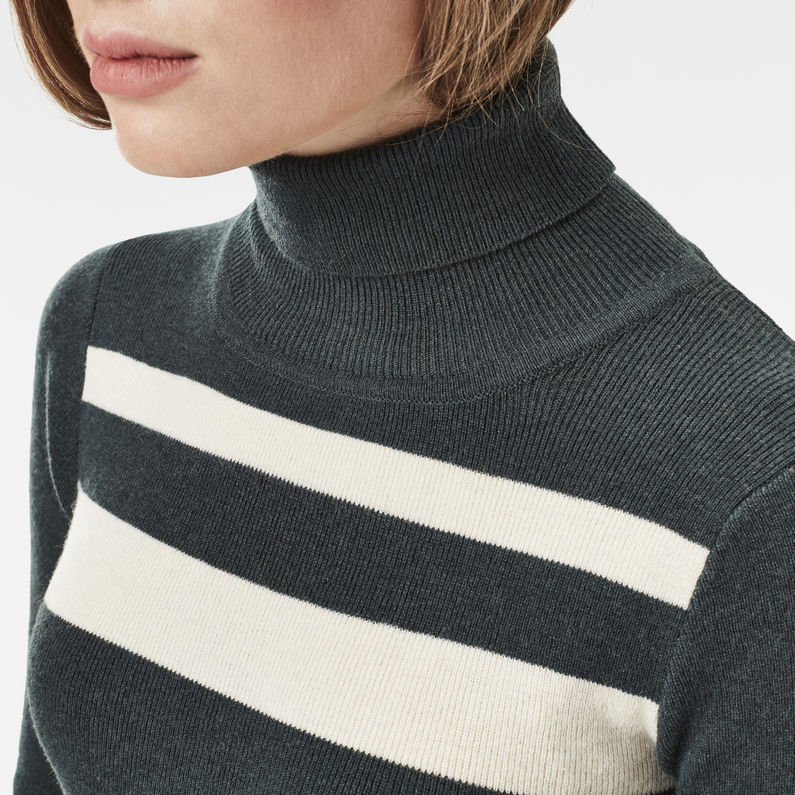 G-Star RAW® Jaedd Stripe Knit Green detail shot