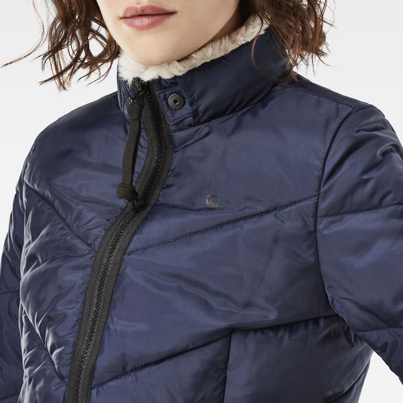 G-STAR® Alaska Padded Teddy Jacket Dark blue detail shot