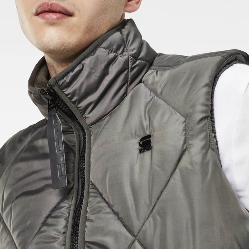 G-Star RAW® Strett Utility Vest Grey detail shot