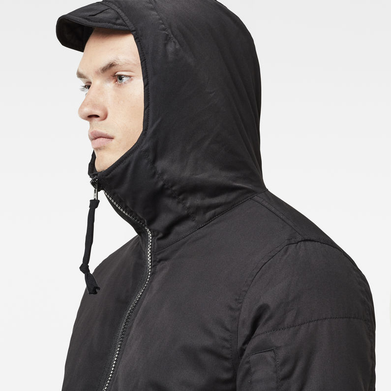 G-STAR® Batt Hooded Overshirt Schwarz detail shot