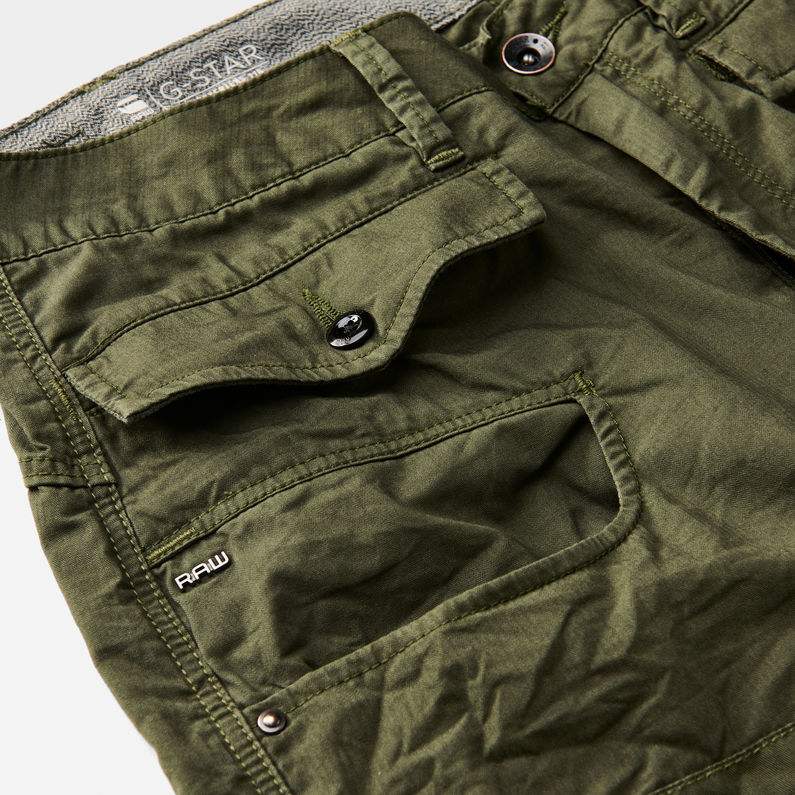 G-Star RAW® Army Radar Mix Loose Cropped Pants Green detail shot