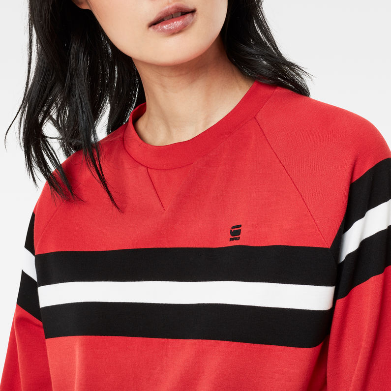 G-Star RAW® Xula Cropped Raglan Sweater Rood detail shot
