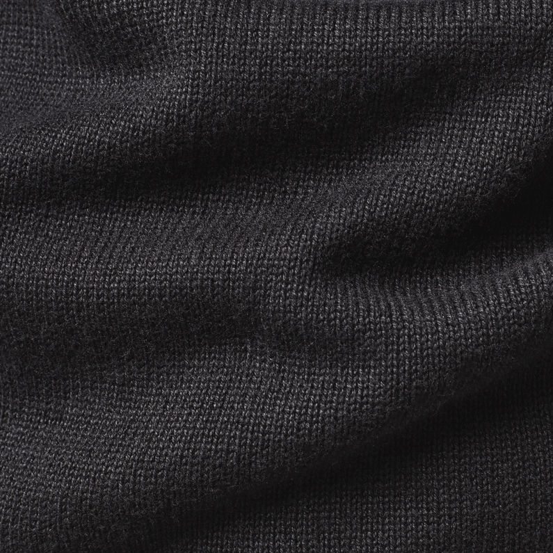 G-Star RAW® Empral 1/2-Zip Knit Noir fabric shot