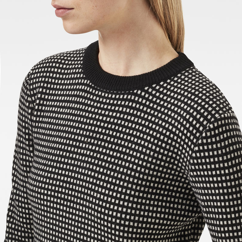 G-Star RAW® Esthor Jacquard Knit Black detail shot