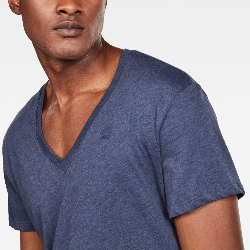 G-Star RAW® Base Heather T-Shirt 2-Pack Medium blue detail shot