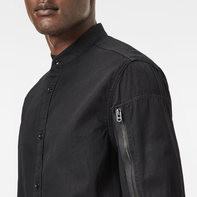 G-STAR® Stalt C-Less Zip Long Denim Shirt Azul oscuro