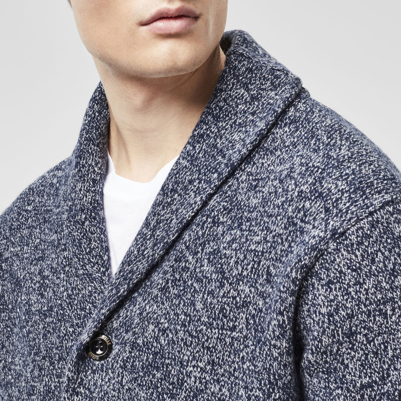 G-Star RAW® Lokora Cardigan Knit Bleu foncé detail shot