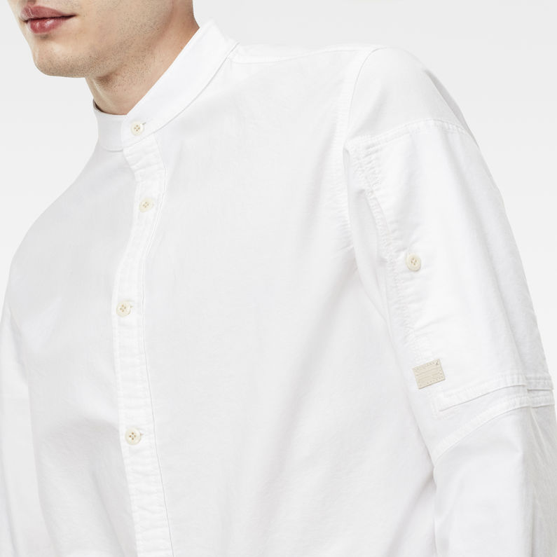 G-Star RAW® Stalt Collarless Clean Denim Shirt White
