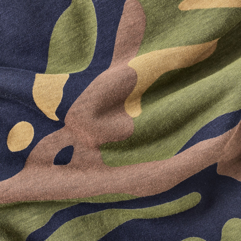 G-Star RAW® Tolban Pattern T-Shirt Green fabric shot