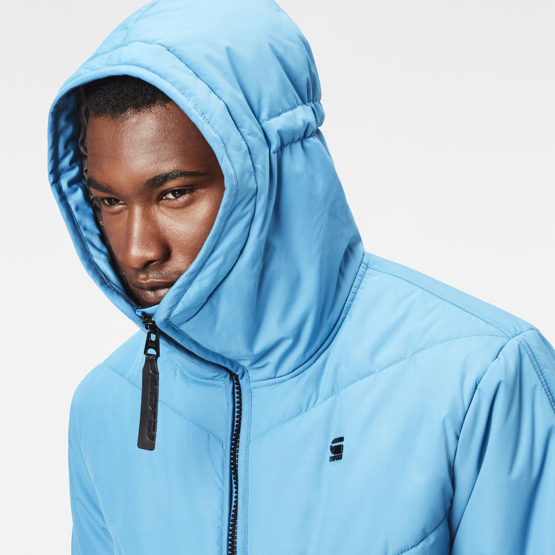 G-Star RAW® Strett Short Chevron Hooded Jacket Medium blue detail shot