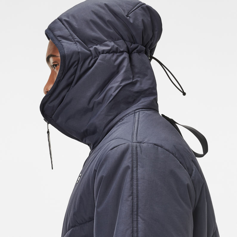 G-Star RAW® Strett Short Chevron Hooded Jacket Dark blue detail shot