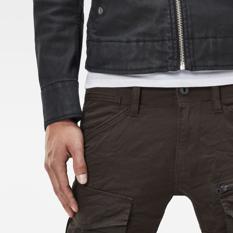 G-Star RAW® Rovic Zip 3D Tapered Pants Brun detail shot