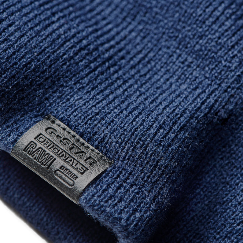 G-Star RAW® Effo Long Beanie Dark blue detail shot buckle