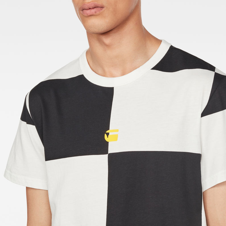 G-Star RAW® Chef’s Check X25 Print T-Shirt Black detail shot