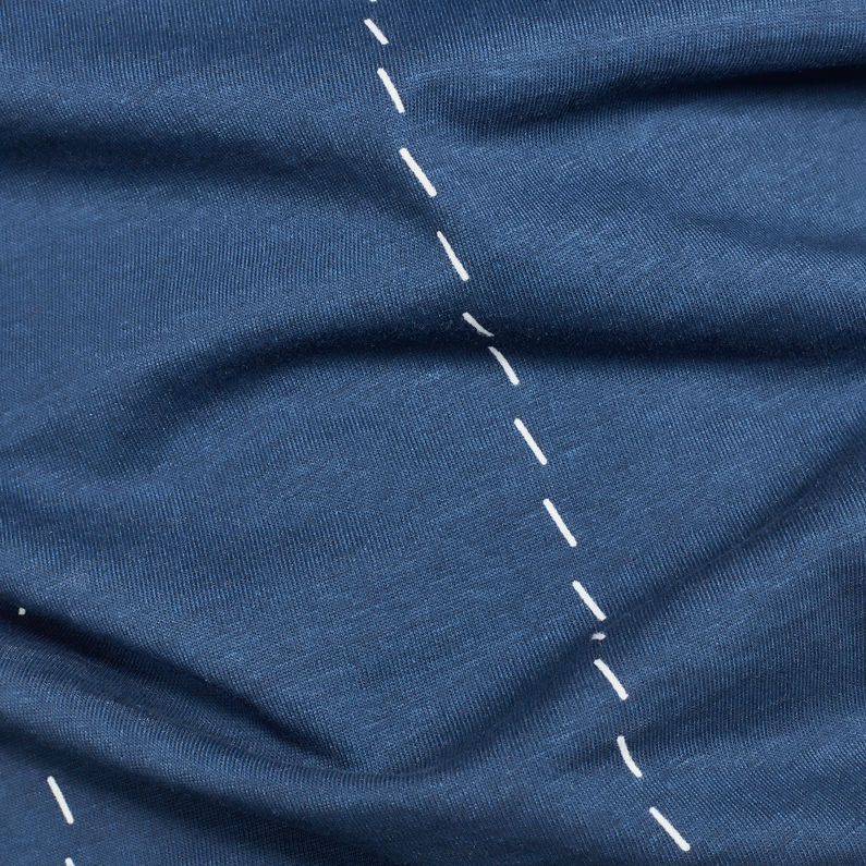 G-Star RAW® Pinstripe X25 Print T-Shirt Medium blue fabric shot