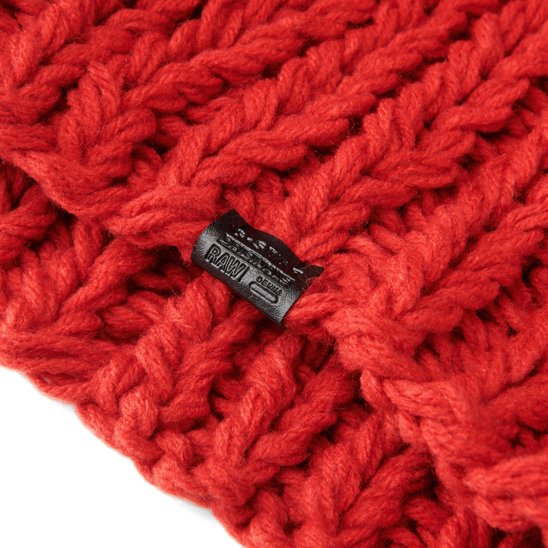 G-STAR® Venetio Beanie Red detail shot buckle