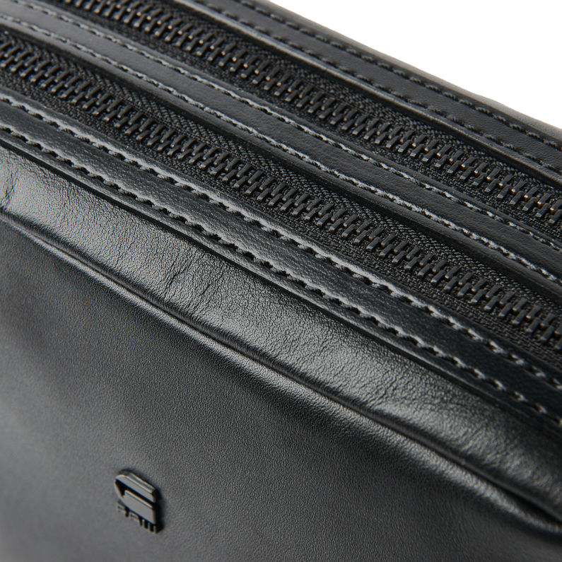 G-Star RAW® Mozoe Small Leather Shoulder Bag Black inside view