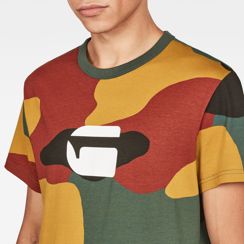 G-Star RAW® Jigsaw Camouflage X25 Print T-Shirt Grün detail shot