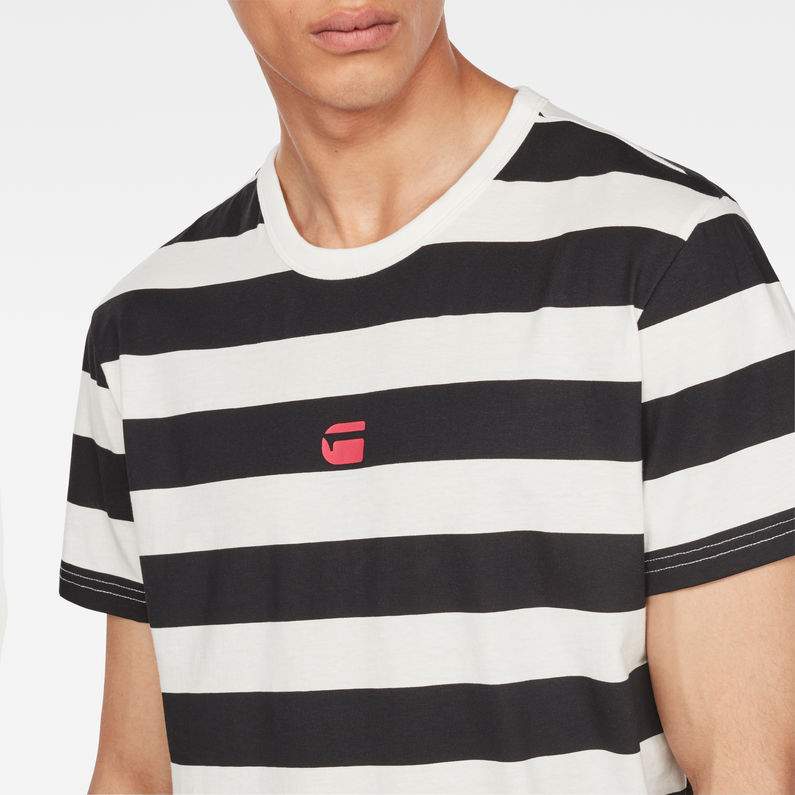 G-Star RAW® Prison Stripe X25 Print T-Shirt White detail shot