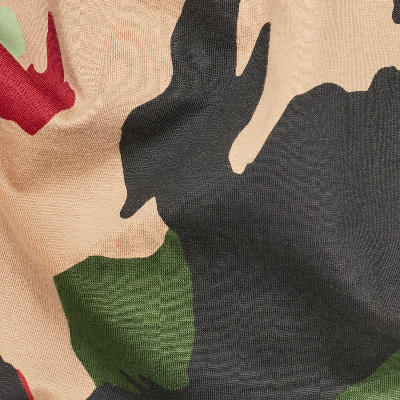 G-Star RAW® Alpenflage Camouflage X25 Print T-Shirt Green fabric shot