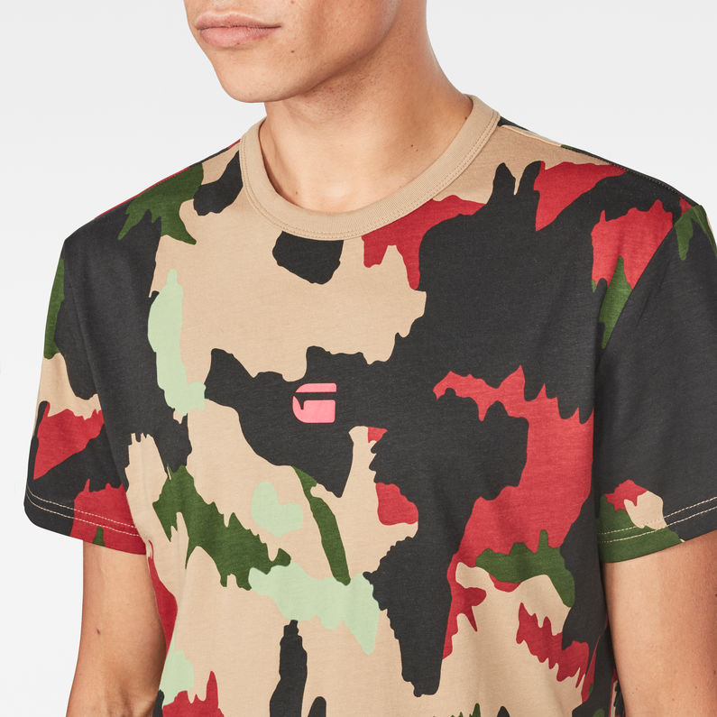 G-Star RAW® Alpenflage Camouflage X25 Print T-Shirt Green detail shot